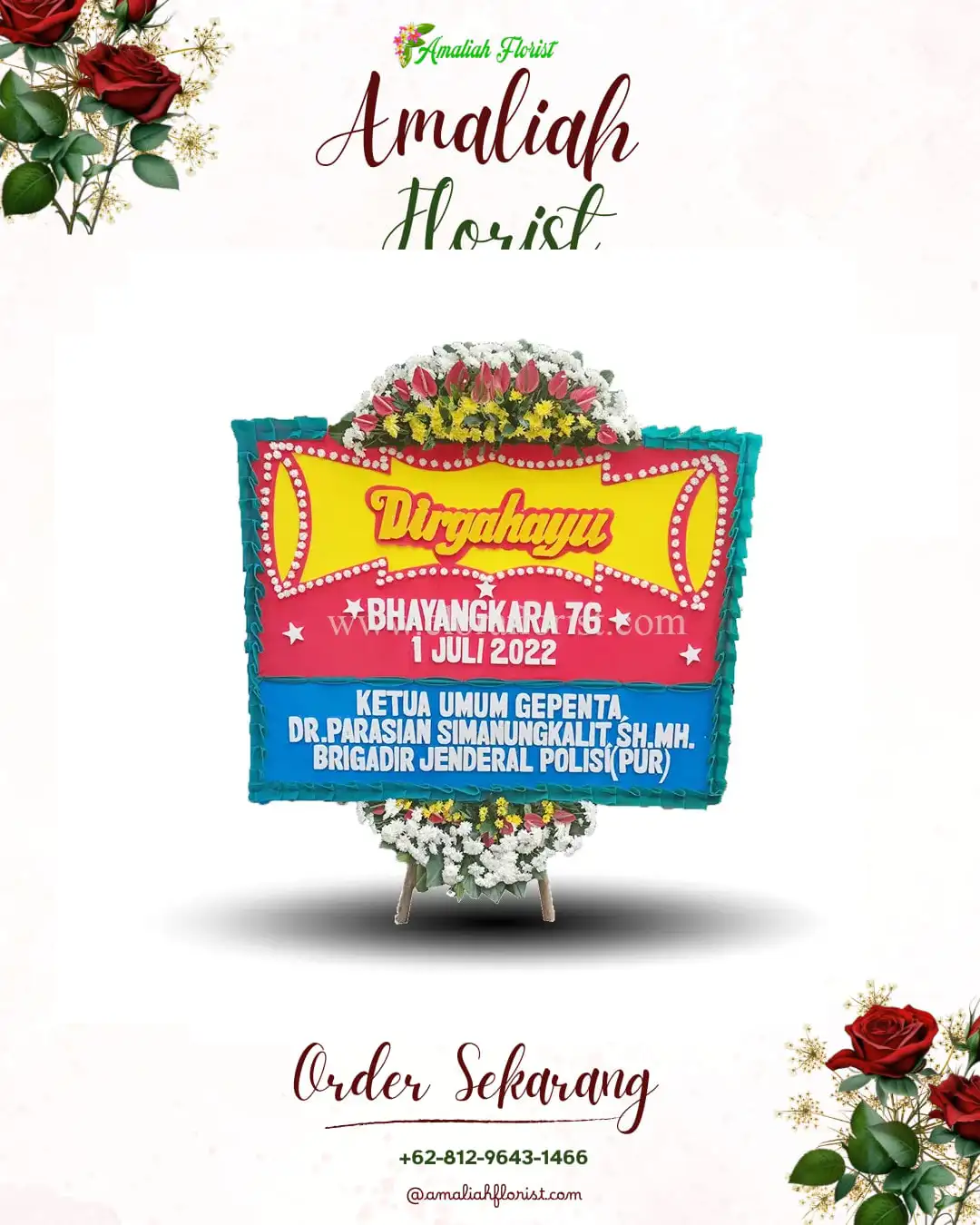 Papan Bunga HUT Ulang Tahun Rejoyoso